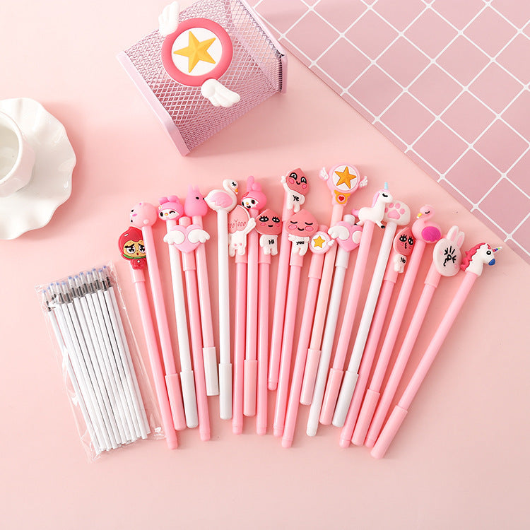 Korean Girl Heart Stationery Gift Bag Set Creative Boys And Girls Cartoon Gel Pen Prize