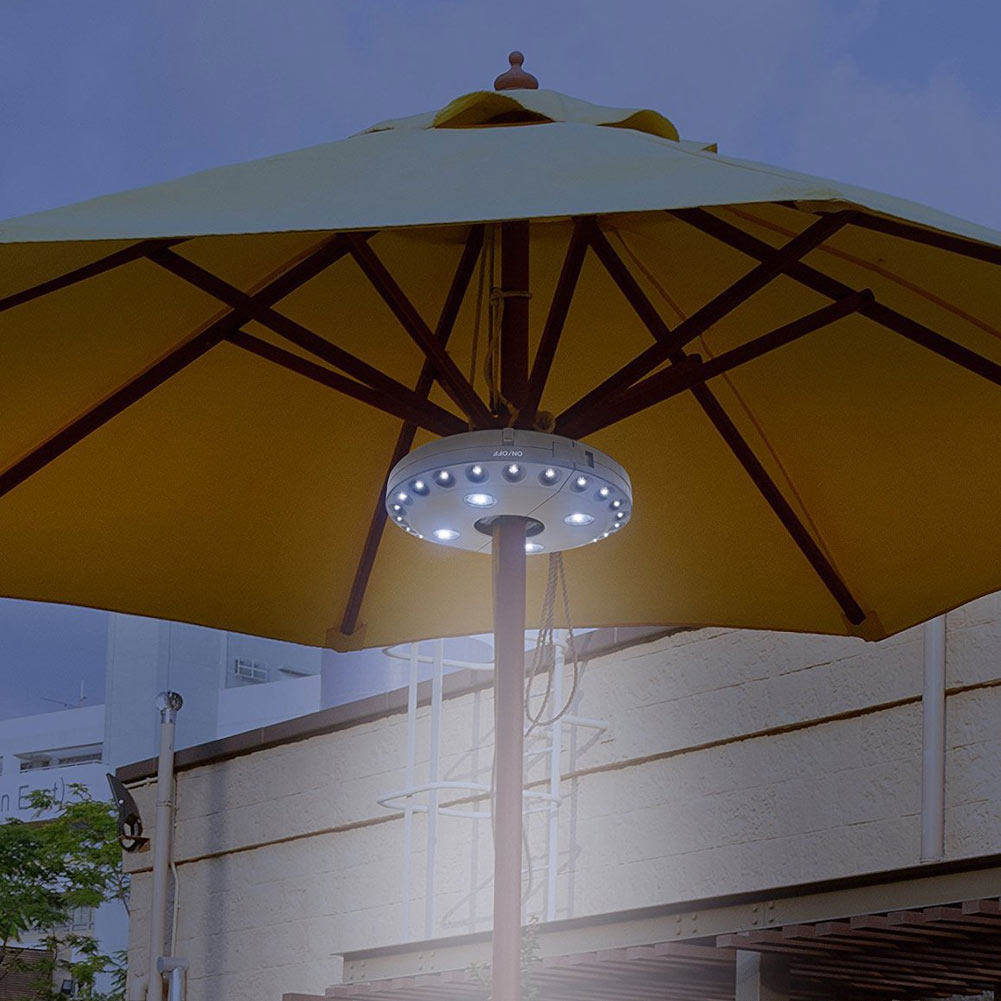 Sun Umbrella LED Light Umbrella Lamp Umbrella Top Lamp Tent Umbrella Lamp Garden Beach Stall