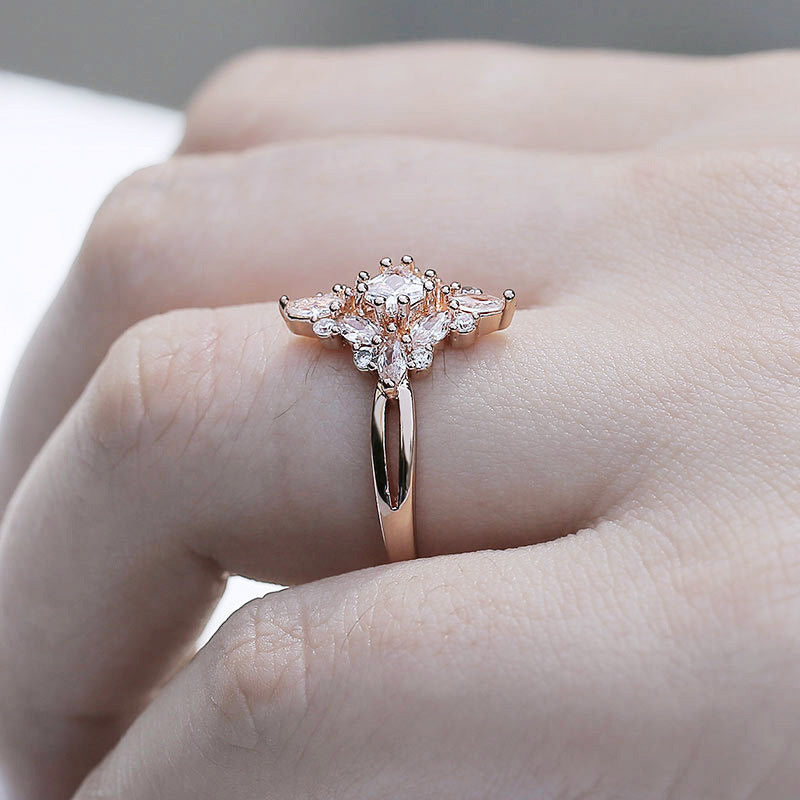 Rose Gold Zircon Ring
