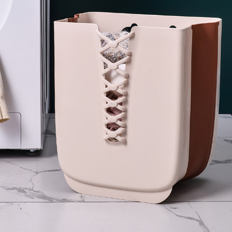 Wall-Mounted Folding Clothes Storage Basket
