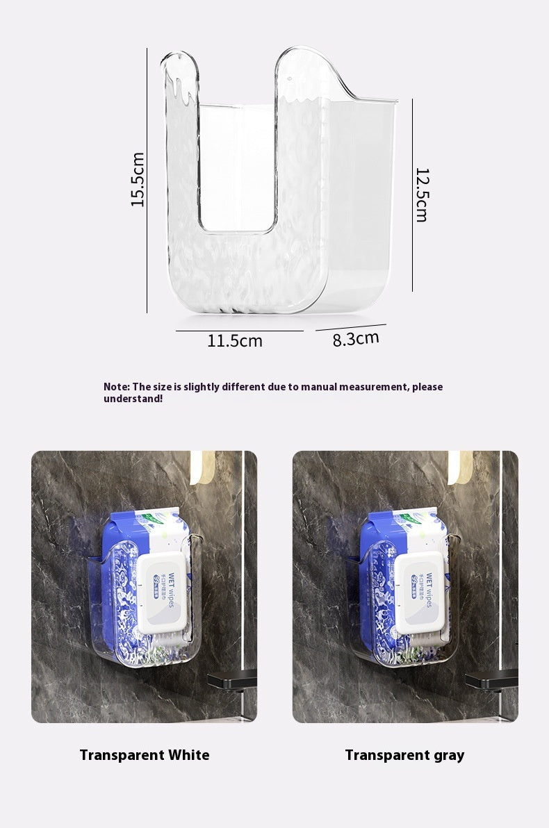 Punch-Free Light Luxury Wall-Mounted Wipes Storage Box