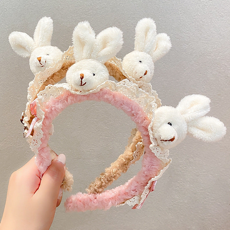 Internet Celebrity Face Wash Mask Special Plush Headband