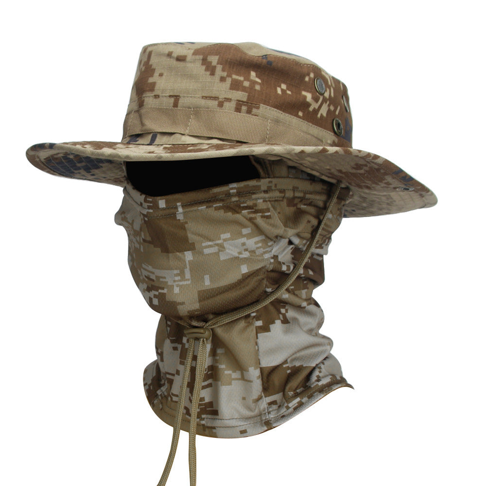 Camouflage Boonie Hat Army Summer Breathable Sun-proof Army Fans Rounded Hat