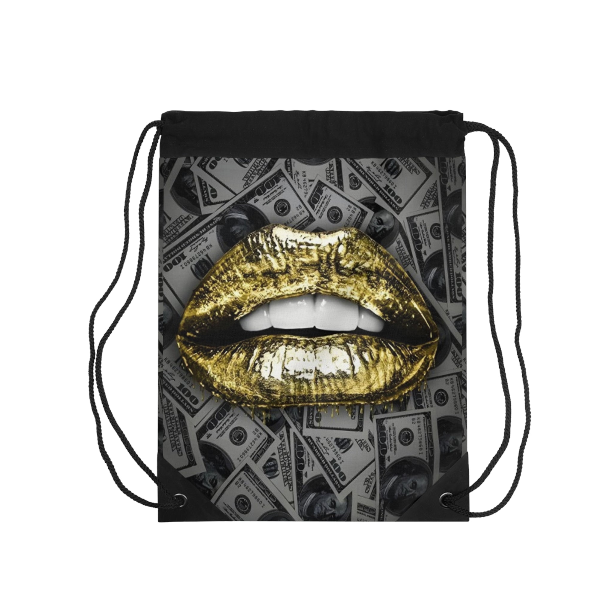 Money Lip Travel Drawstring Bag