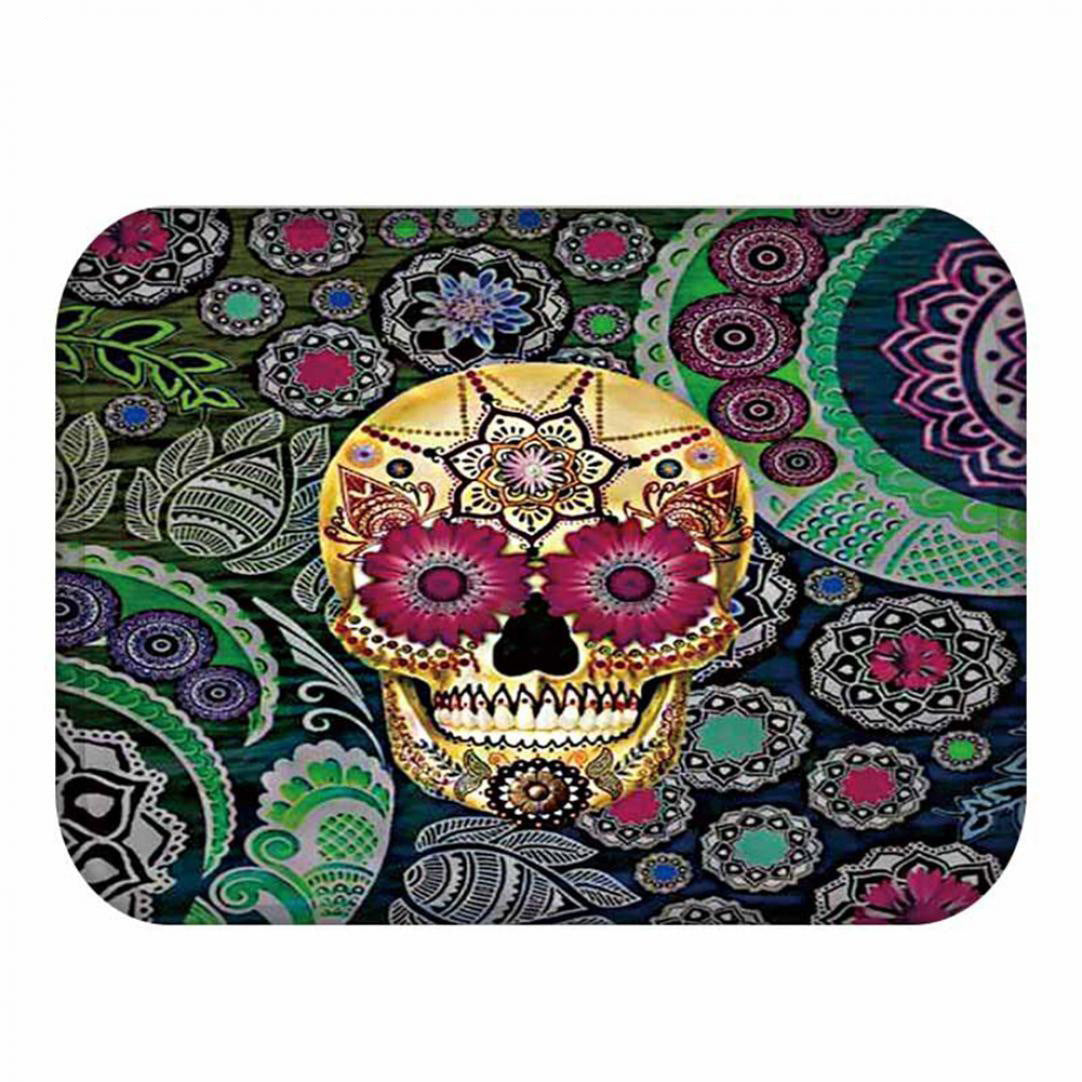 Skull Coral Velvet Doormat