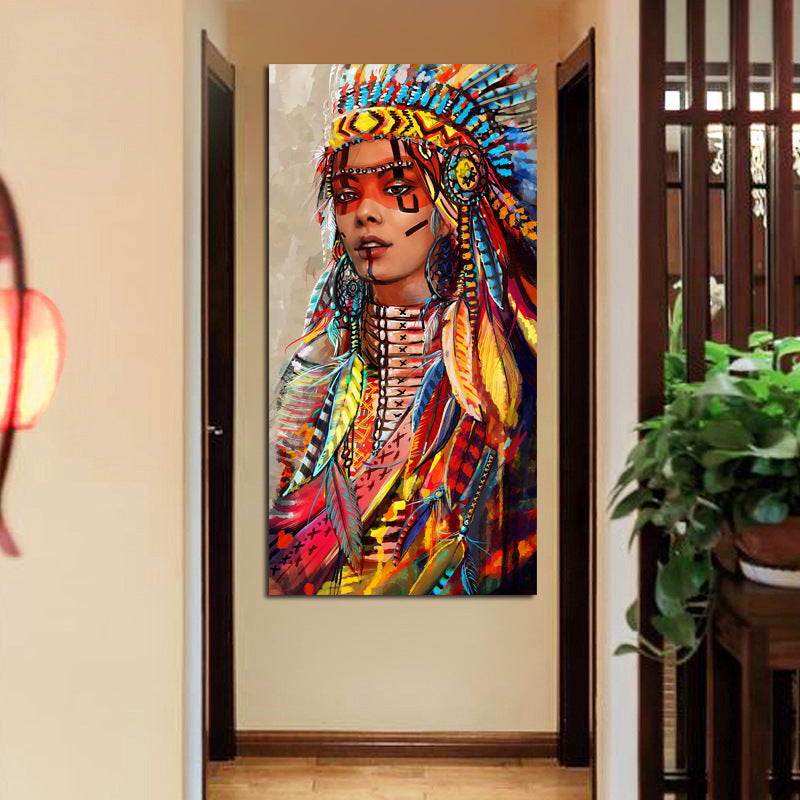 Indian Woman Decorative Painting Core