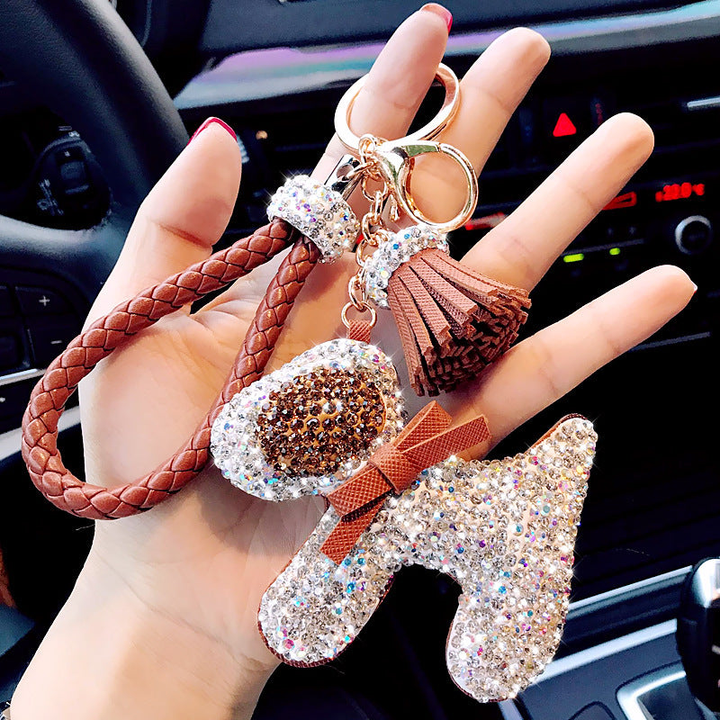 Diamond Puppy Keychain