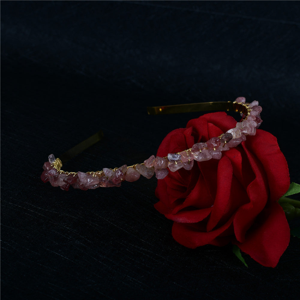 Crystal Amethyst Bridal Hair Comb Headband
