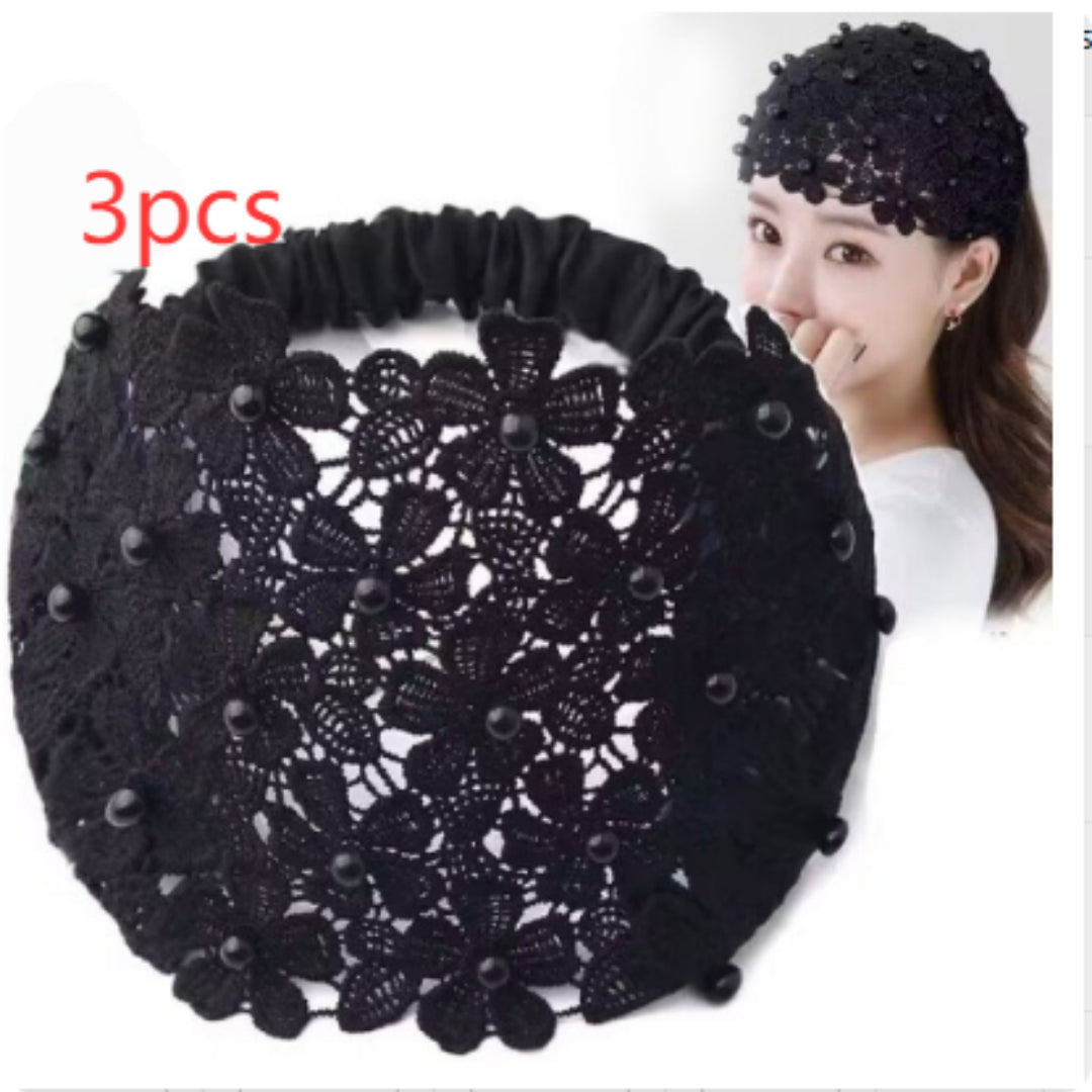 Hollow Hair Band Beaded Douyin Online Influencer Wide Edge