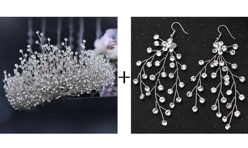 Bridal Headdress Handmade Exquisite Crystal Crown