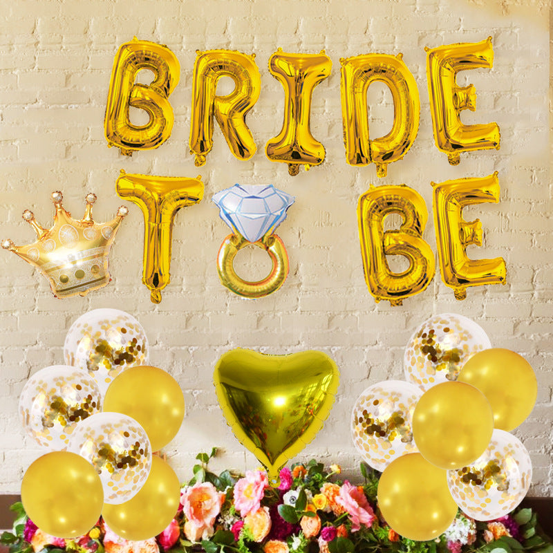 Proposal Rose Gold Bride to Be Balloon Set Bride-To-Be Wedding Decoration Letters