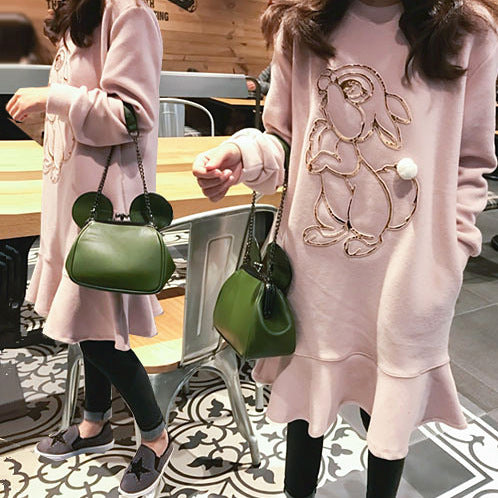 Rabbit Hoodie Dress