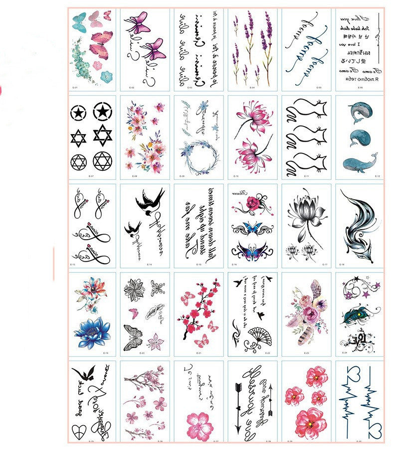 Fashion Flower Arm Stickers Tattoo Stickers
