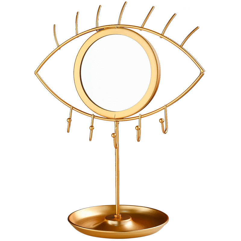 Remi Gold Mirrored Jewelry Stand
