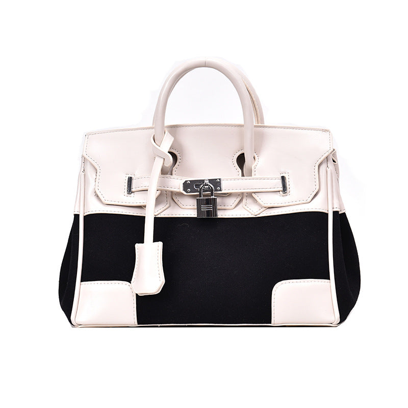 Classic Platinum Pack Fashion Tote Contrast Shoulder Messenger Bag Women's Bag