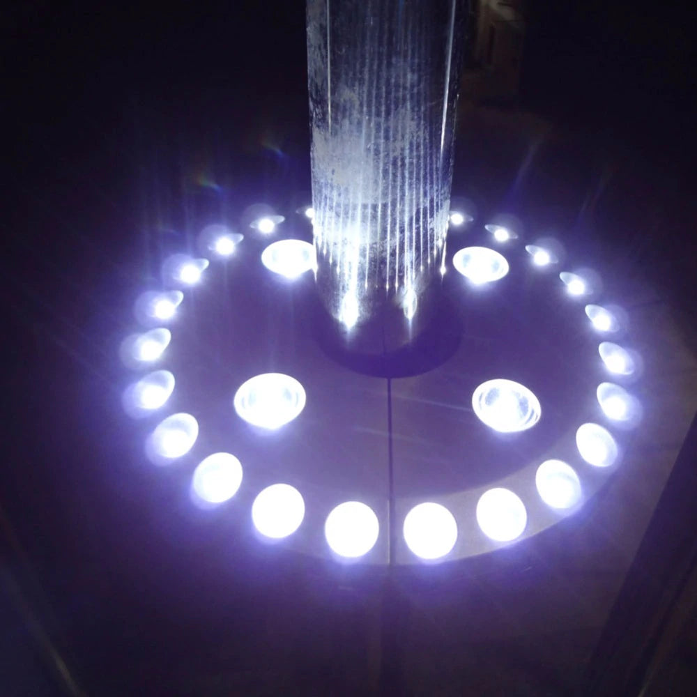 Sun Umbrella LED Light Umbrella Lamp Umbrella Top Lamp Tent Umbrella Lamp Garden Beach Stall