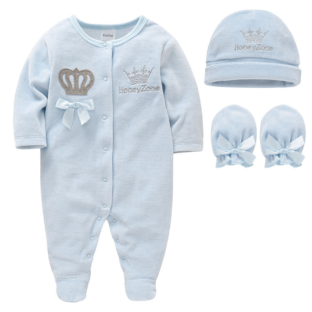 New Baby Velvet Romper