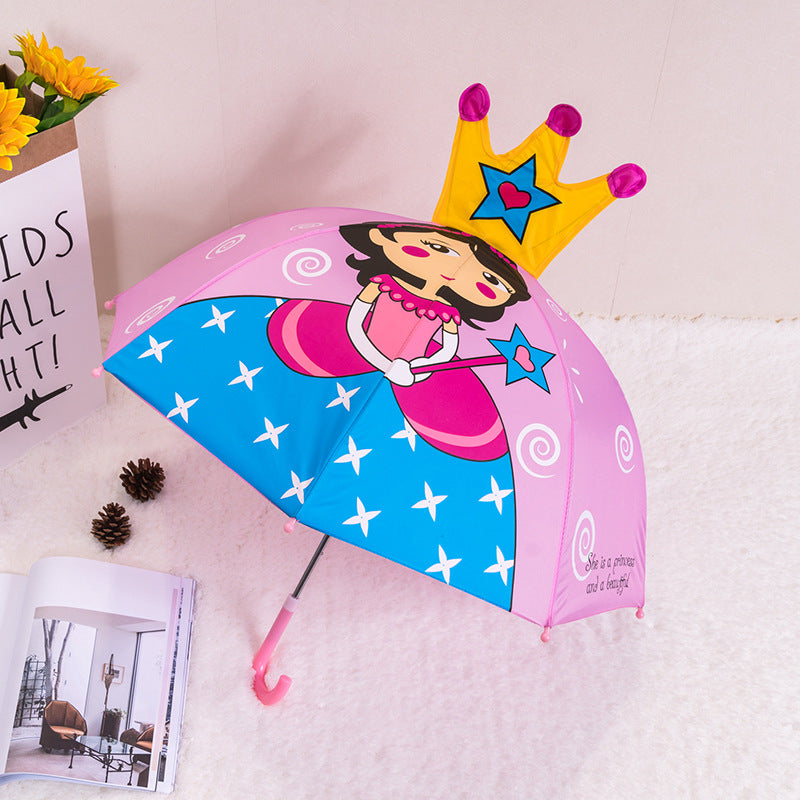 Cartoon Cartoon Silver Plastic Umbrella