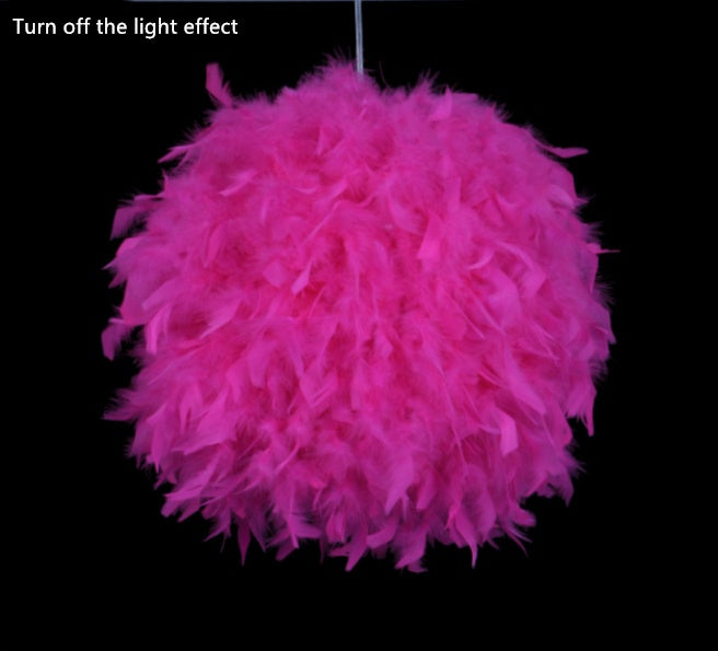 Round Feather Chandelier