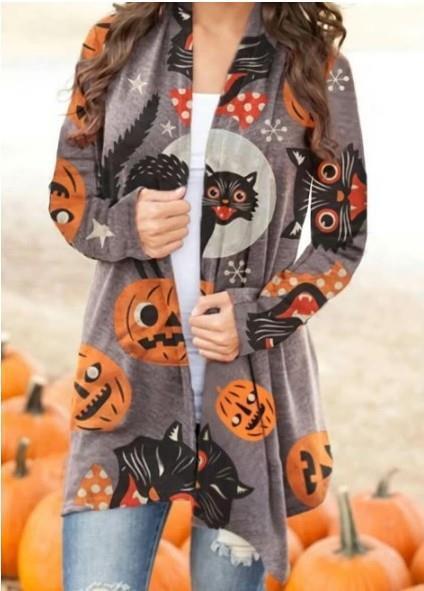 Women's Casual All-Match Halloween Theme Coat