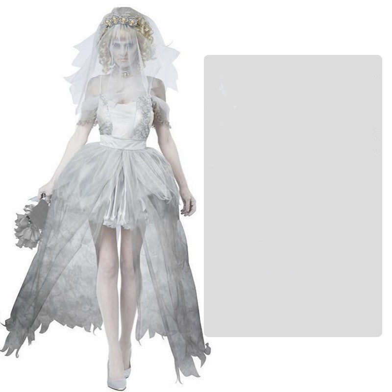 Male and Female Adult Bride and Groom Halloween Costumes