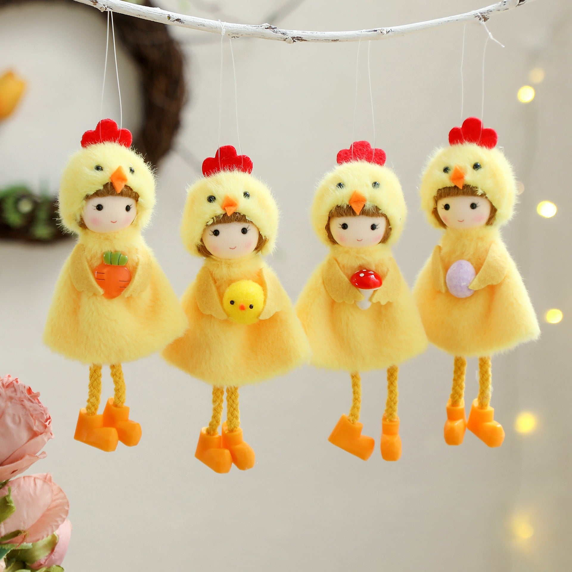 Easter Decorations Chicken Egg Ornaments Easter Home Decoration Pendant Party Props