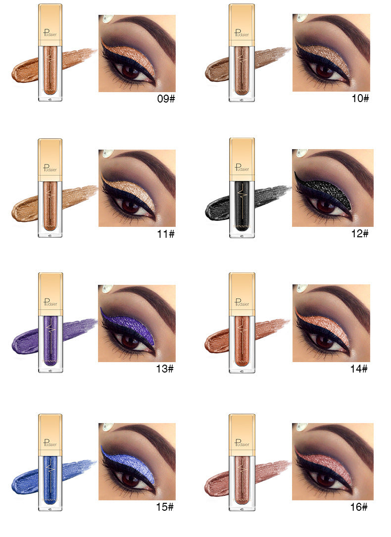 18 Color Glitter Eyeshadow Shiny Pearl Eye Shadow liquid Eye Makeup Pigments Purple Gold Shimmer Cosmetics Gel