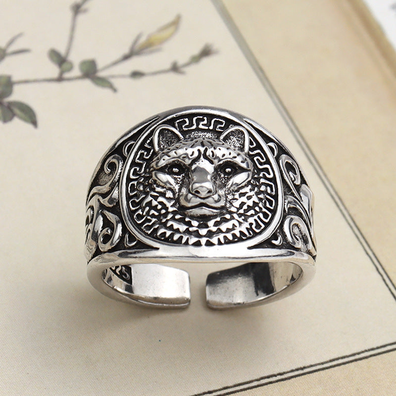Vintage Cheetah Ring Creative Domineering Advanced Opening Adjustable