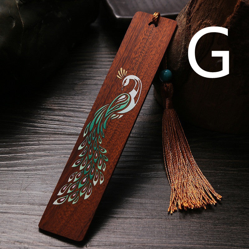 Vintage Creative Purple Ebony Painted Rosewood Bookmark Set