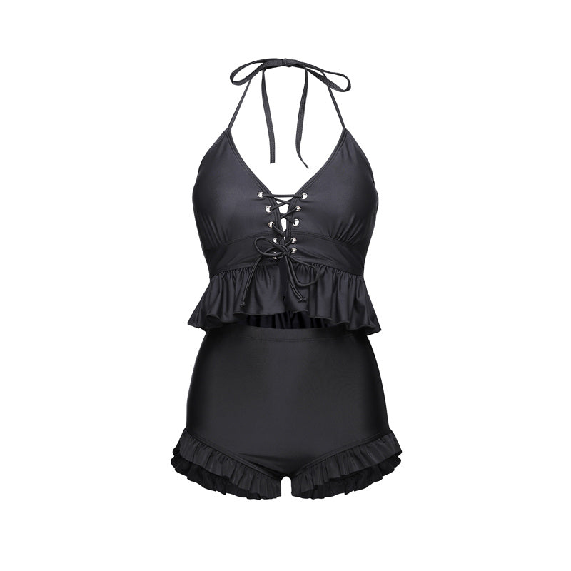 Female Fungus Split High Waist Bikini