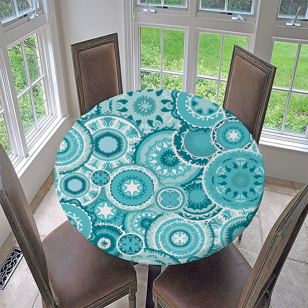 Round Elasticated Side Living Room Coffee Table Waterproof Tablecloth