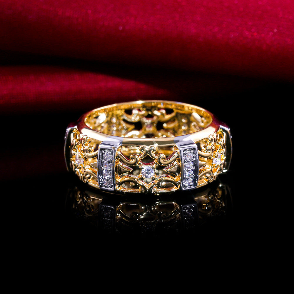 Retro European And American Zircon Female Japanese And Korean Ring
