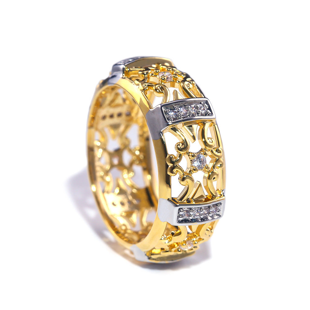 Retro European And American Zircon Female Japanese And Korean Ring