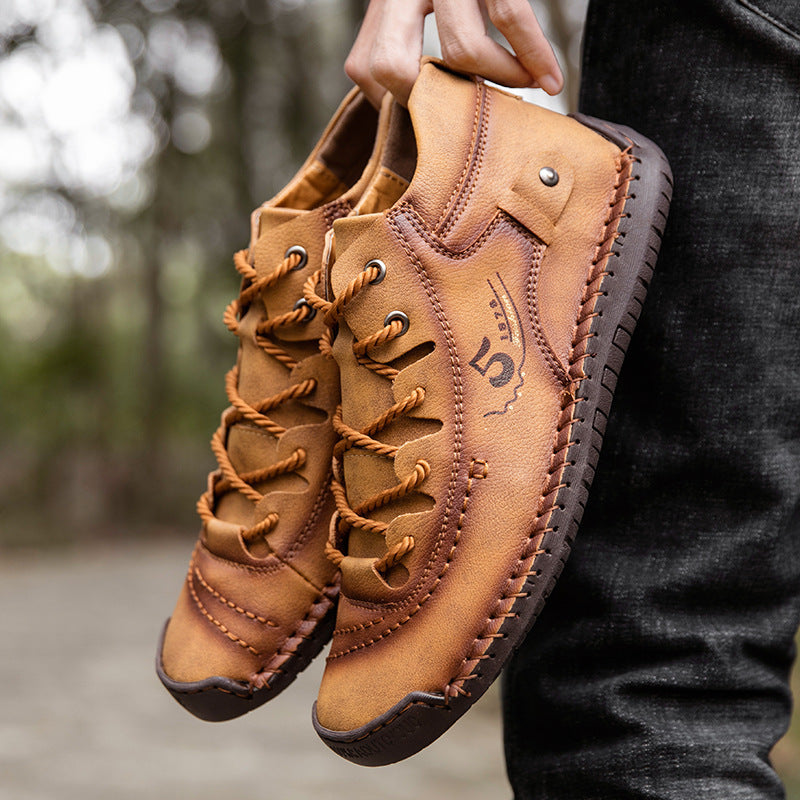 Men's Foreign Trade Business Men's Shoes Hand-Sewn