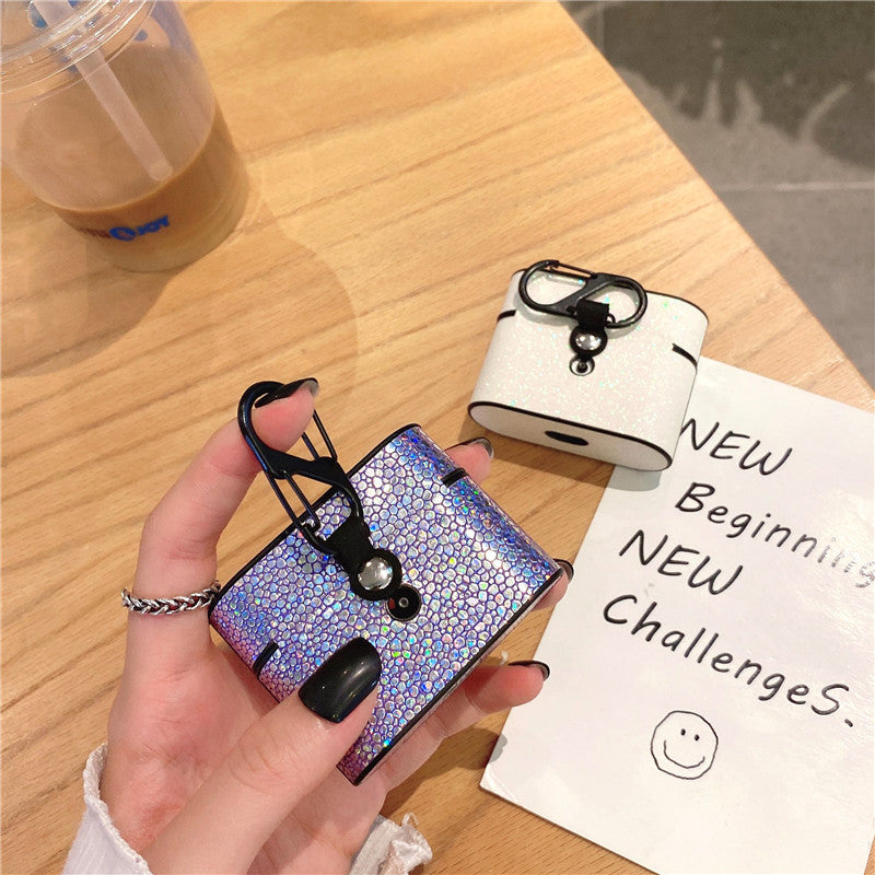 Compatible with Apple, Luxury Glitter Luxury Fish Scale Pattern Airpods Earphone Sleeve