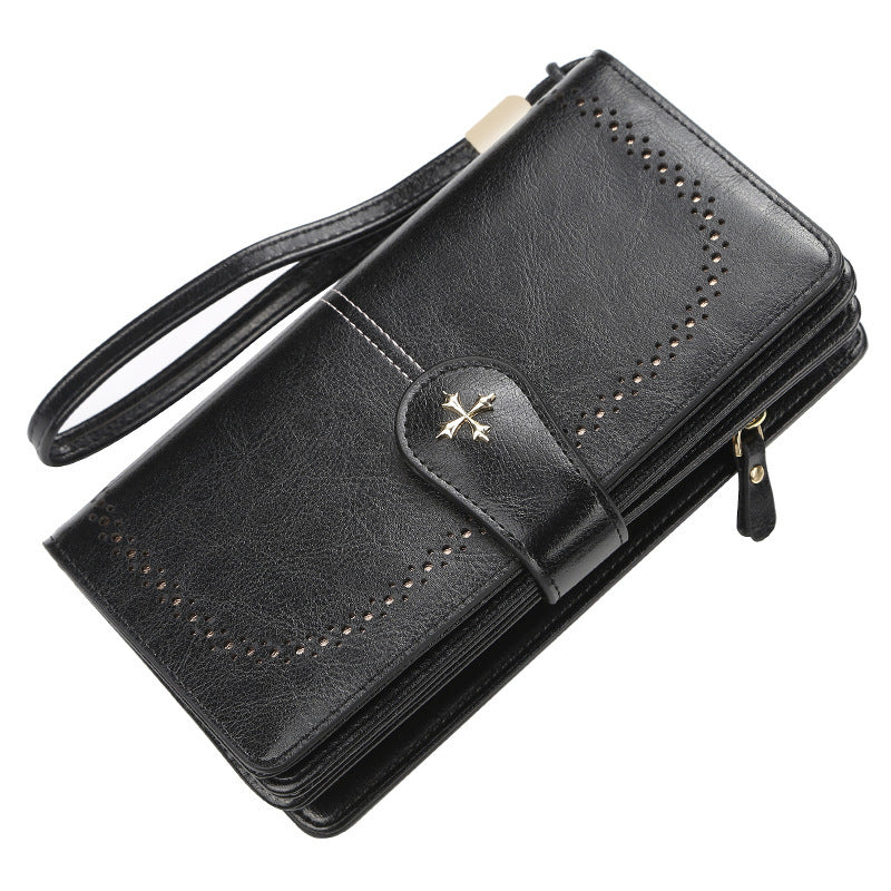Retro Fashion Zipper Multi-Card Coin Purse Ladies Wallet