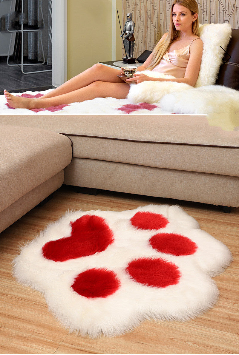 Faux Wool Bear Paw Carpet Bedroom Office