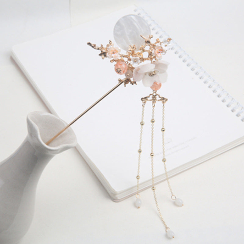 FORSEVEN Chinese Hanfu Dress Hairpins Clips Butterfly Flower
