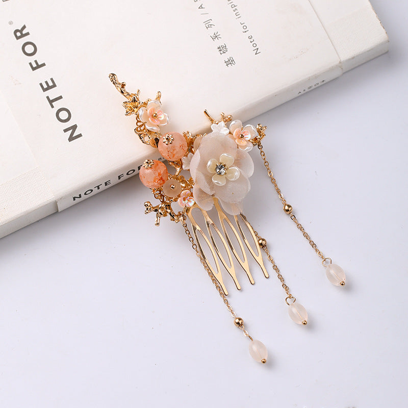 FORSEVEN Chinese Hanfu Dress Hairpins Clips Butterfly Flower