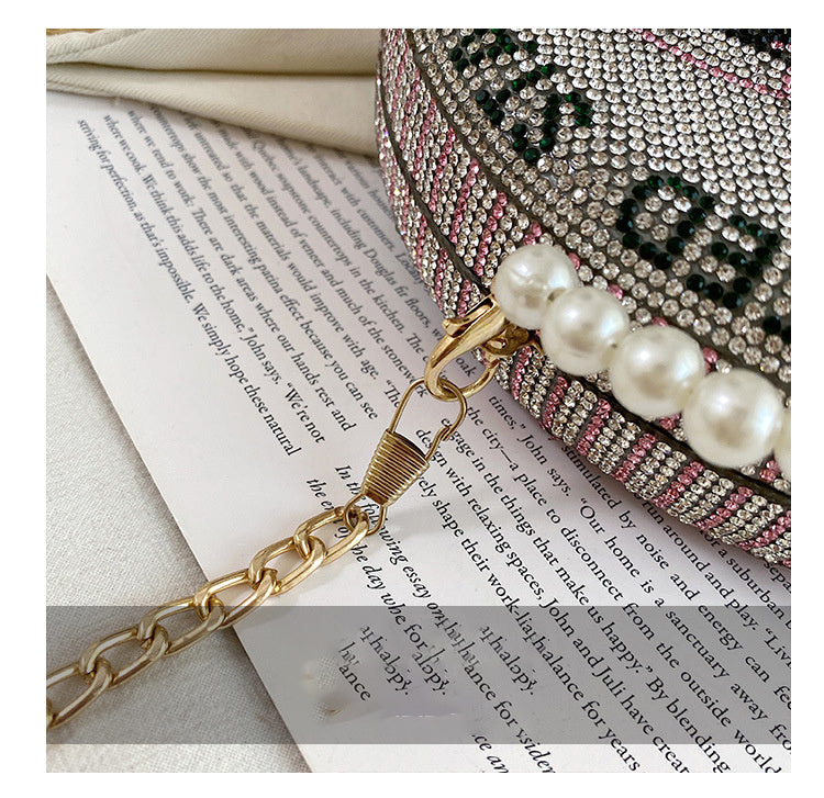 Diamond-Studded Dollar Bag Full Diamond Dollar Shoulder Bag