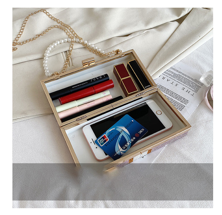 Diamond-Studded Dollar Bag Full Diamond Dollar Shoulder Bag