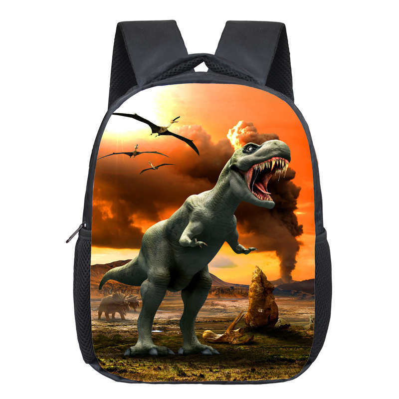 Polyester Waterproof Small Dinosaurs Fashion School, Travel Backpack