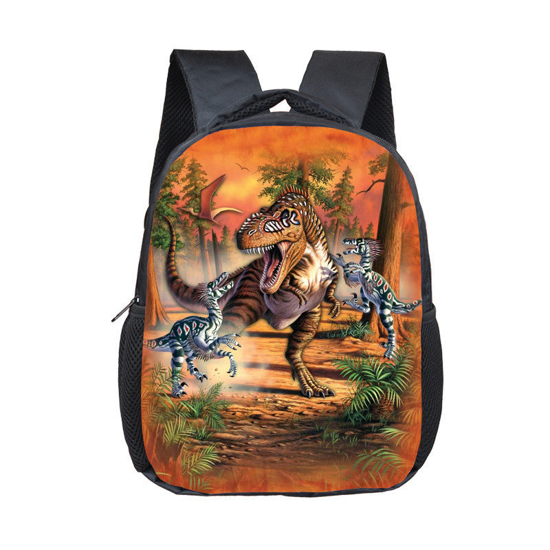 Polyester Waterproof Small Dinosaurs Fashion School, Travel Backpack