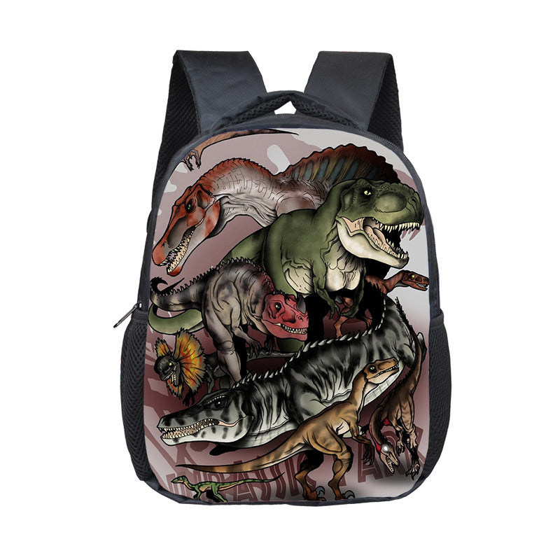 Polyester Waterproof Small Dinosaurs Fashion School, Travel Backpack