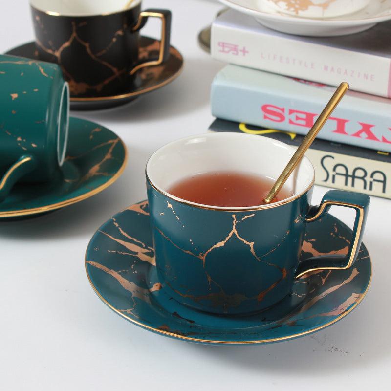 Bone China Cup and Saucer Practical Gift Set European Ceramic Coffee Cup and Milk Cup