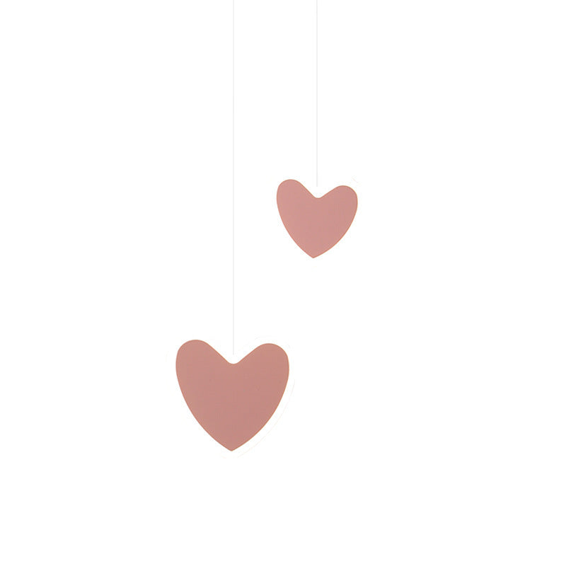 Creative Heart-Shaped Butterfly Flower Children's Room Ceiling Lamp Chandelier Bedroom Lamps