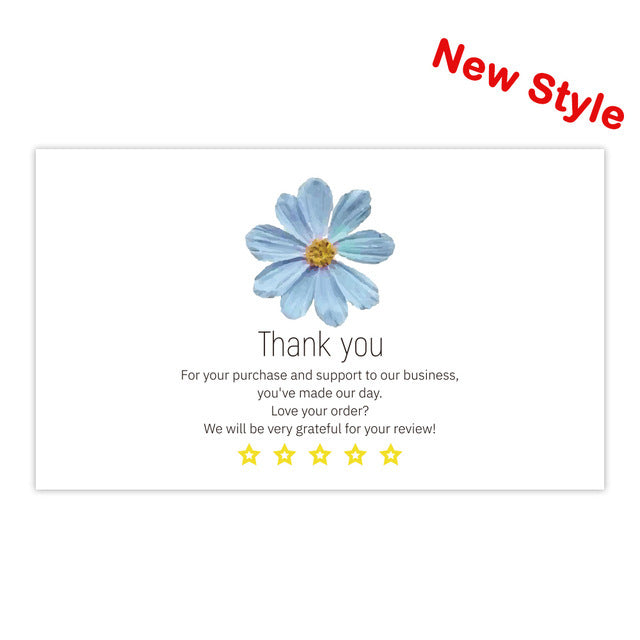 Pink Thank You Card Coated Paper Card
