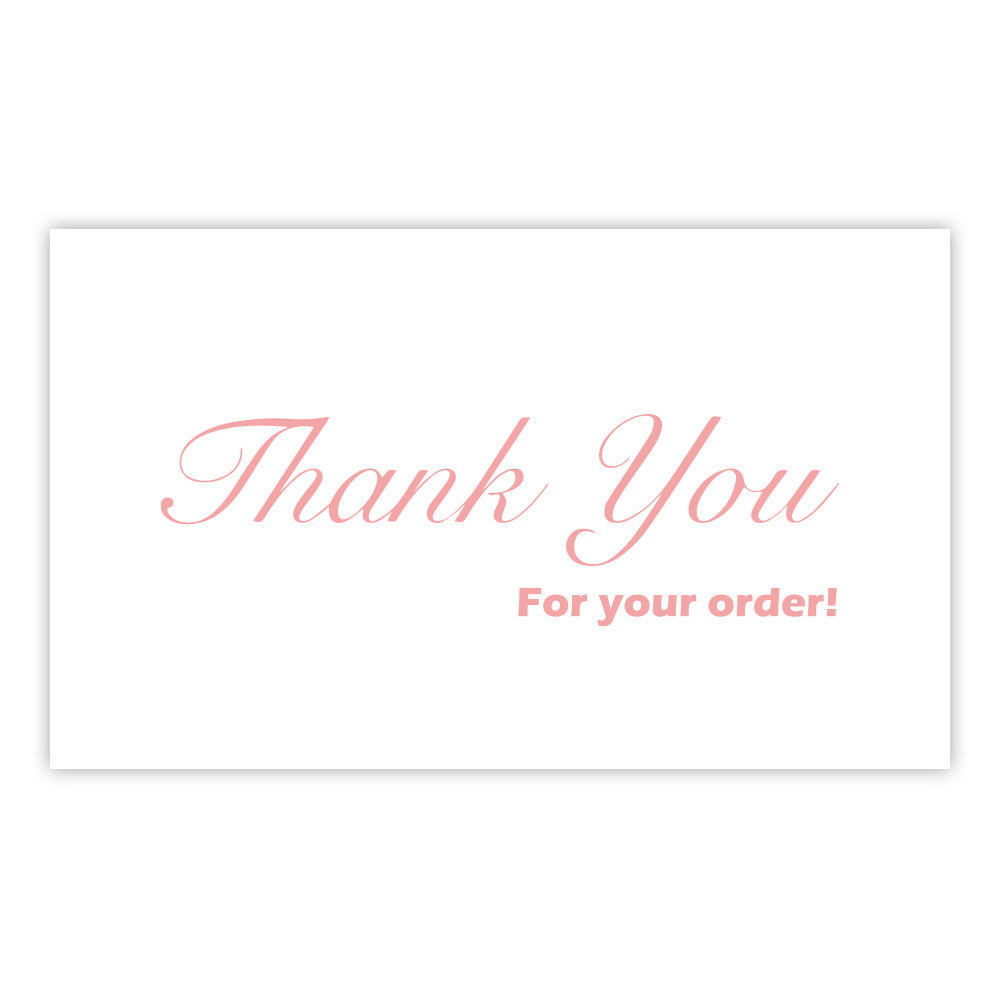 Pink Thank You Card Coated Paper Card