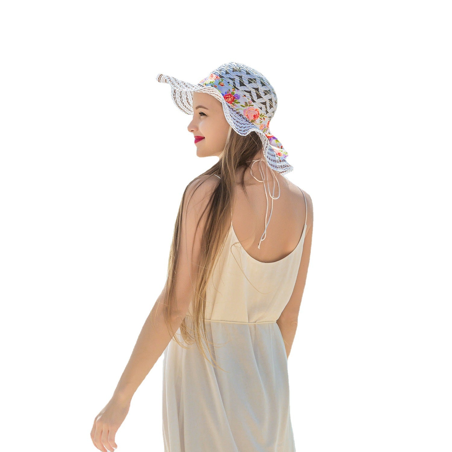 Ladies Fashion Sun Hat Foldable Straw Hat