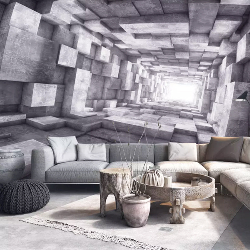 3D Three-Dimensional Extended Space Mural Studio Restaurant Bar Wallpaper Living Room Background Wall Industrial Style Wallpaper